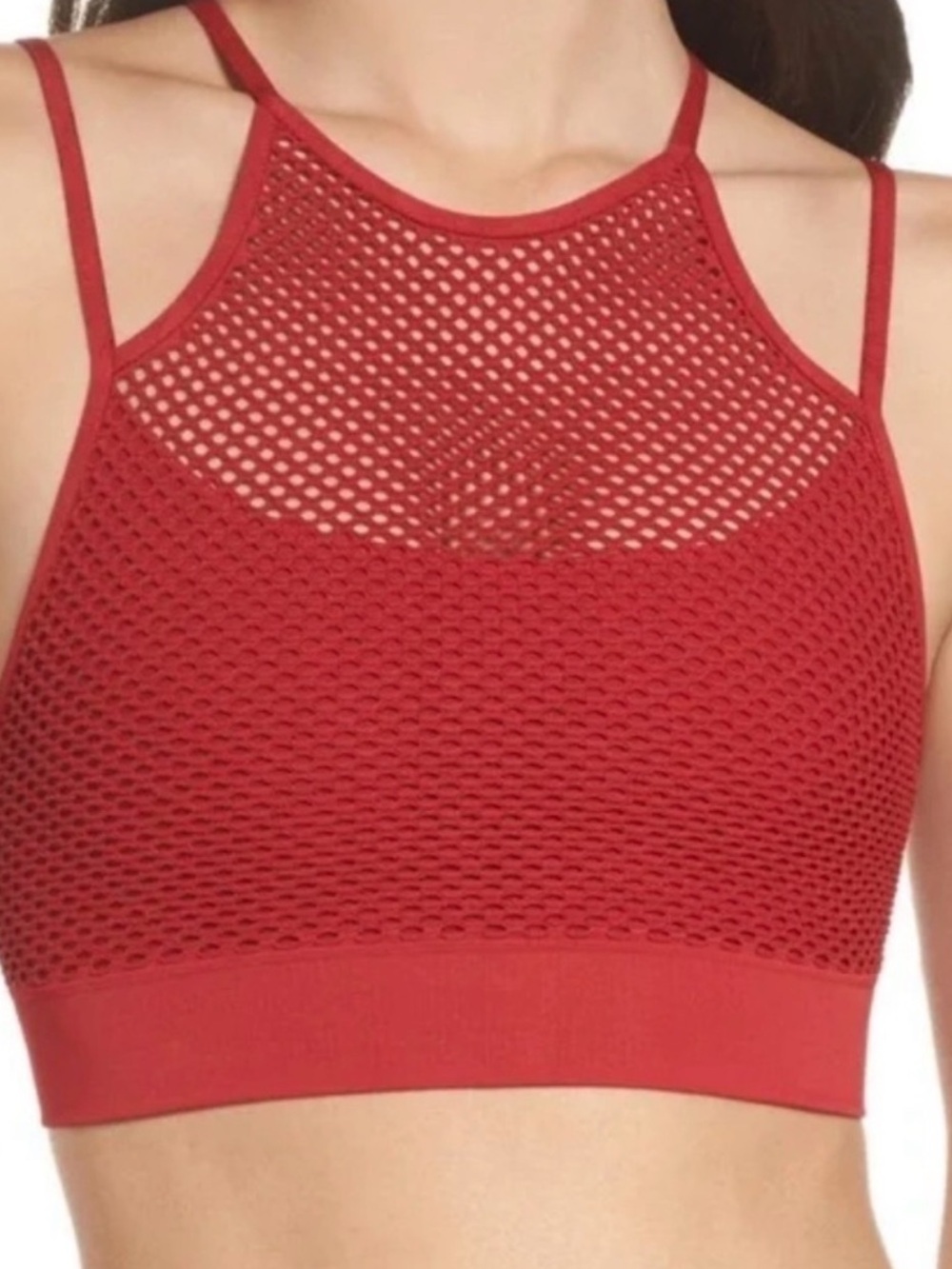 Alala Essential Seamless Layer Bra in Red